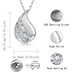 925 Sterling Silver Tree of Life Teardrop Urn Necklace for Ashes Family Tree Keepsake Cremation Pendant Memorial Jewelry for Women