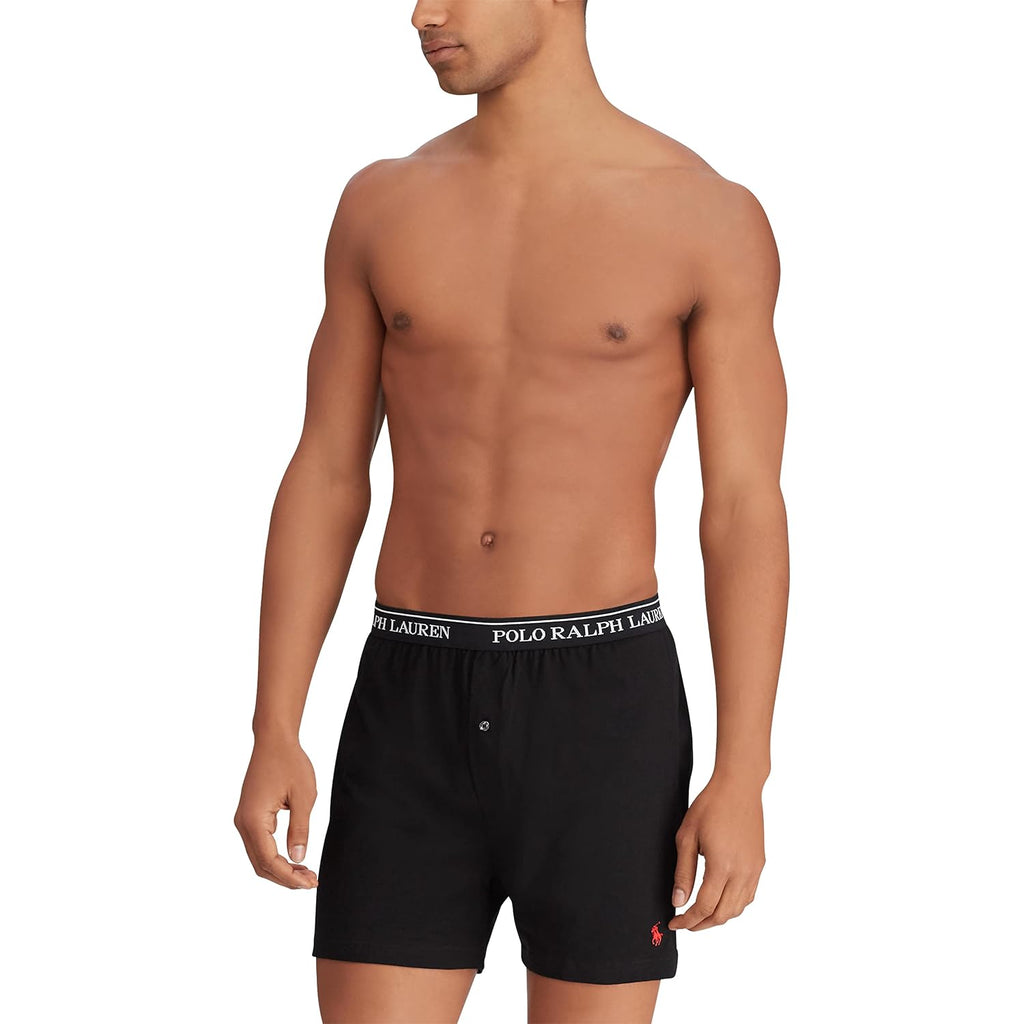 Polo Ralph Lauren Underwear Boxers Pack, 3-Pack, Classic Fit Cotton Knit Boxer, 100% Cotton Moisture Wicking Boxers