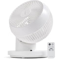Iris Usa Woozoo Air Circulator Fan With Remote, 360° Oscillation, 3 Speeds, 75Ft Max Air Distance, Quiet Motor, Small Fan For Bedroom, Office, Dorm, White