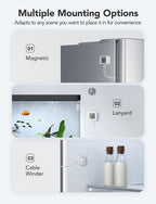 Goveelife Wifi Refrigerator Thermometer 2-Pack With Gateway & Lcd Display | Freezer Alarm Fridge Monitor With App Alerts & Anti-False, 197Ft Range, 2-Yr Data Export. For Freezer/Fish Tank/Hot Tub