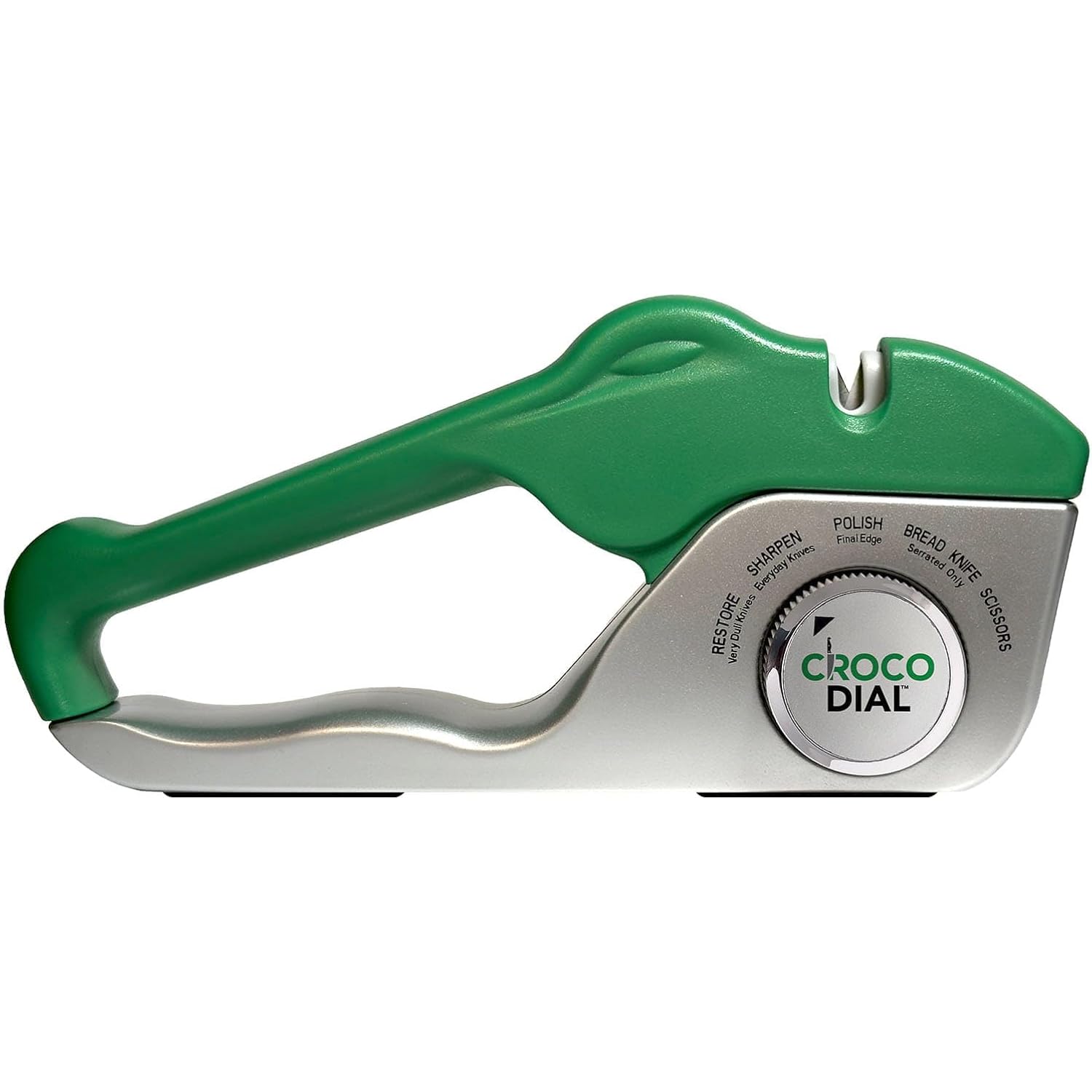 5-In-1 Rotating Sharpeners For Serrated & Straight Edges | 5-In-1 Rotating Sharpening System With Tungsten Carbide And Ceramic Restores, Repairs, Polishes, And Sharpens Blades.