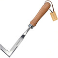 Crack Weeder Crevice Weeding Stainless Steel Sharp Lightweight Tool | Razor-Sharp Rust-Resistant L-Shaped Blade, Solid Beech Wood Non-Slip Handle, For Patio Cracks, Driveway Gaps, Walkway Edging