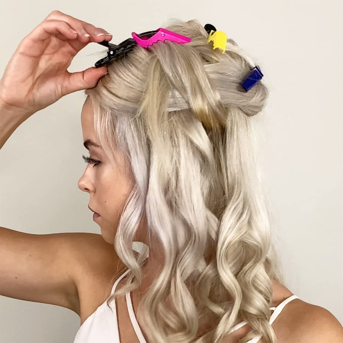 Hh&Ll Hair Clips For Women Wide Teeth & Double-Hinged Design Alligator Styling Sectioning Clips Of Professional Hair Salon Quality - 10 Pack