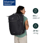 Osprey Daylite 44L Carry-On Travel Pack - Lightweight, Durable Backpack With Streamlined Design - Versatile, Spacious Bag For Weekend Trips Or Business, Black