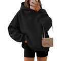 Women's Oversized Fleece Hoodie, Cozy Plush Pullover Sweatshirt with Pocket