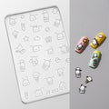 Nail Art Silicone Mold, Nail Decoration Silicone Mould, 3D Nail Art Carving Mold Templates for Precise Embossed Pattern, Nail Tools Nail Charms for Acrylic Nail DIY Craft (Rabbit)