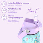 Acesak Kids School Backpack For Girls, Mermaids Bookbag Backpack With 14Oz Water Bottle, Lunch Bag Set For Girlsteens Middle Student, Girls Backpacks For School (Purple)