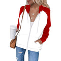 Ezbelle Women'S Color Block Zip Up Hoodie Sweatshirt Casual Long Sleeve Jacket Sweater With Pockets