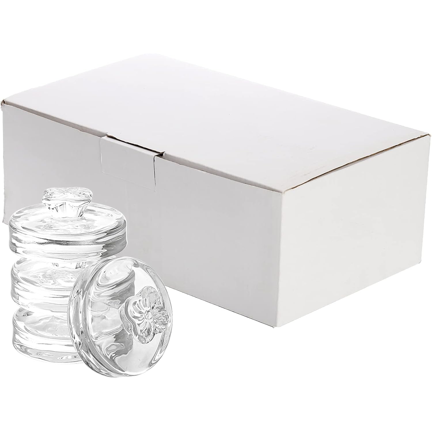 Okllen 9 Pack Glass Fermentation Glass Weights For Large Wide Mouth Mason Jars Easy Grip Handle, Dishwasher Safe