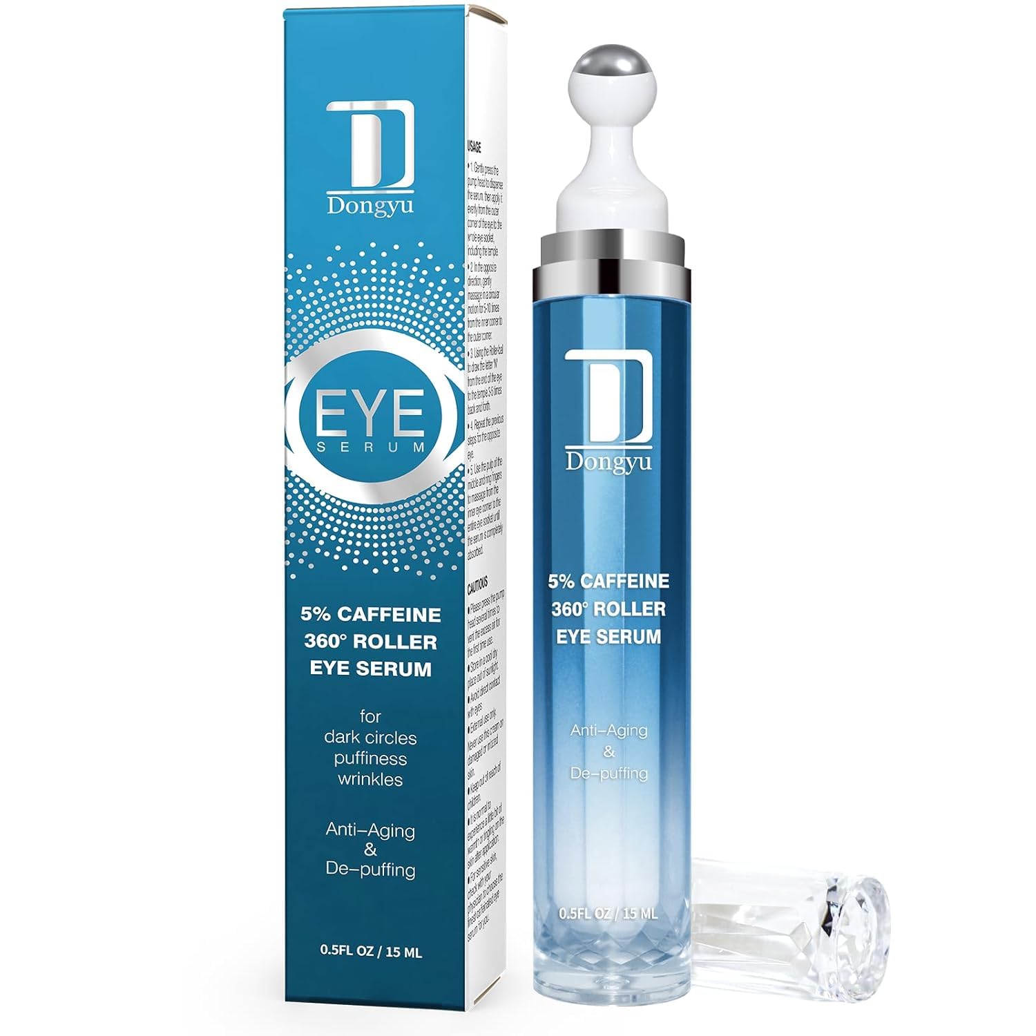 Caffeine Eye Cream For Dark Circles: Under Eye Cream Morning Skincare - Daily Eye Serum For Eyelids Puffiness (Formula Upgraded)
