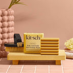 Kitsch Kojic Acid Soap – Turmeric Soap Bar With Hyaluronic Acid & Shea Butter – Brightening & Hydrating Body Wash & Face Wash For Dark Spots, Even Skin Tone & Natural Glow - Made In Usa - 4 Oz