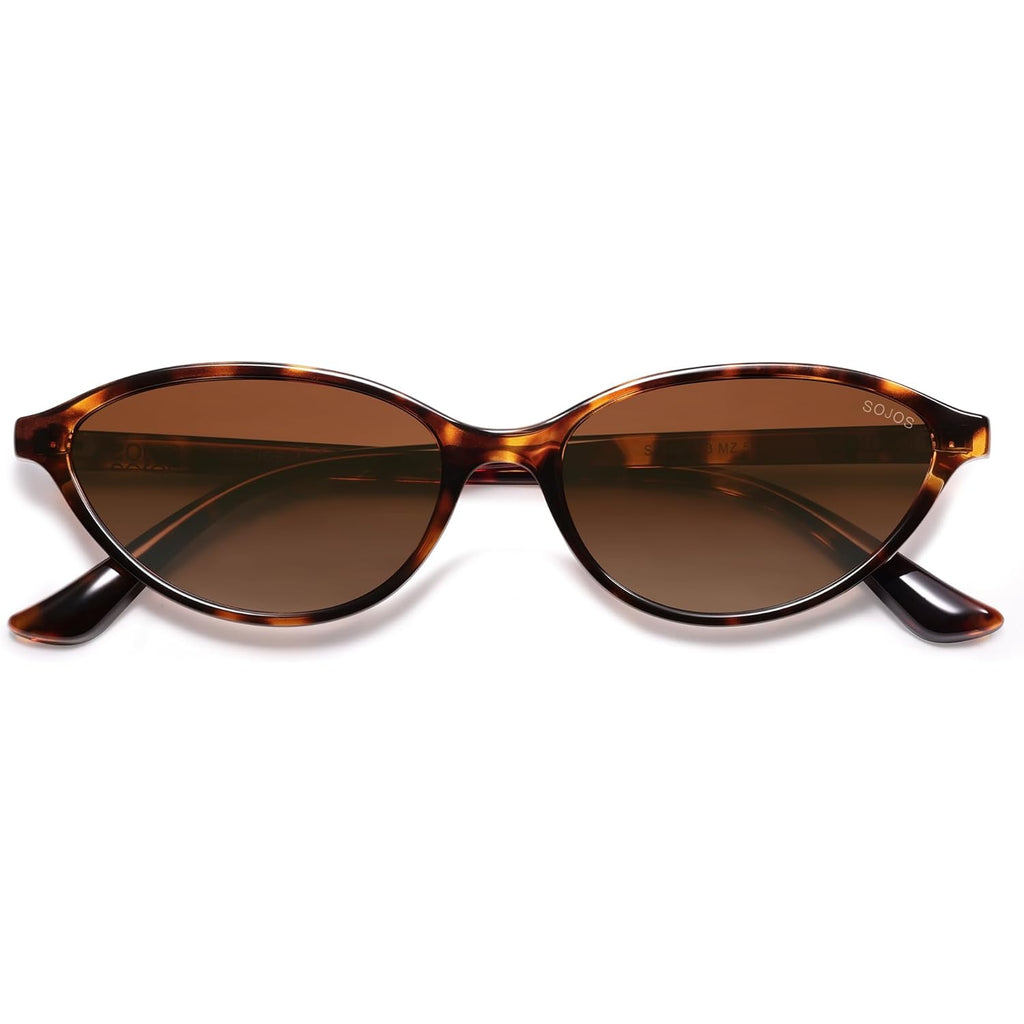 SOJOS Trendy Polarized Oval Sunglasses for Women Retro Chic 90s Shades Lightweight Sunnies SJ2656