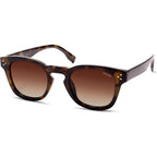 SOJOS Retro Vintage Polarized Sunglasses Womens Mens, 70s 80s Square Panto Style UV400 Shades SJ2662 Brown Tortoise/Gradient Brown