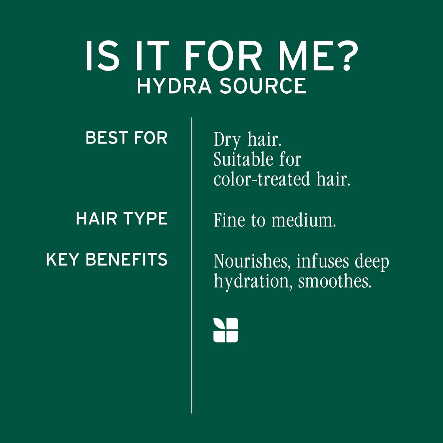 Biolage Hydra Source Shampoo - Softens, Moisturizes & Adds Shine, For Dry Hair, Infused with Micro-Filtered Aloe Vera & Fermented Hyaluronic Acid, Vegan & Paraben-Free