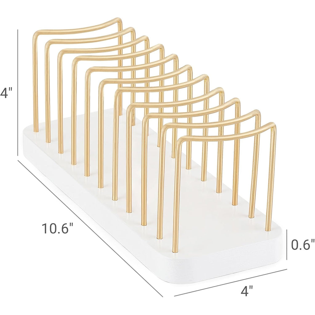 Mkono Hat Organizer For Baseball Caps, Hat Holder For 10 Baseball Caps, Tabletop Hat Rack Stand Storage Display Cap Organizer For Desk Closet Shelf Dresser White