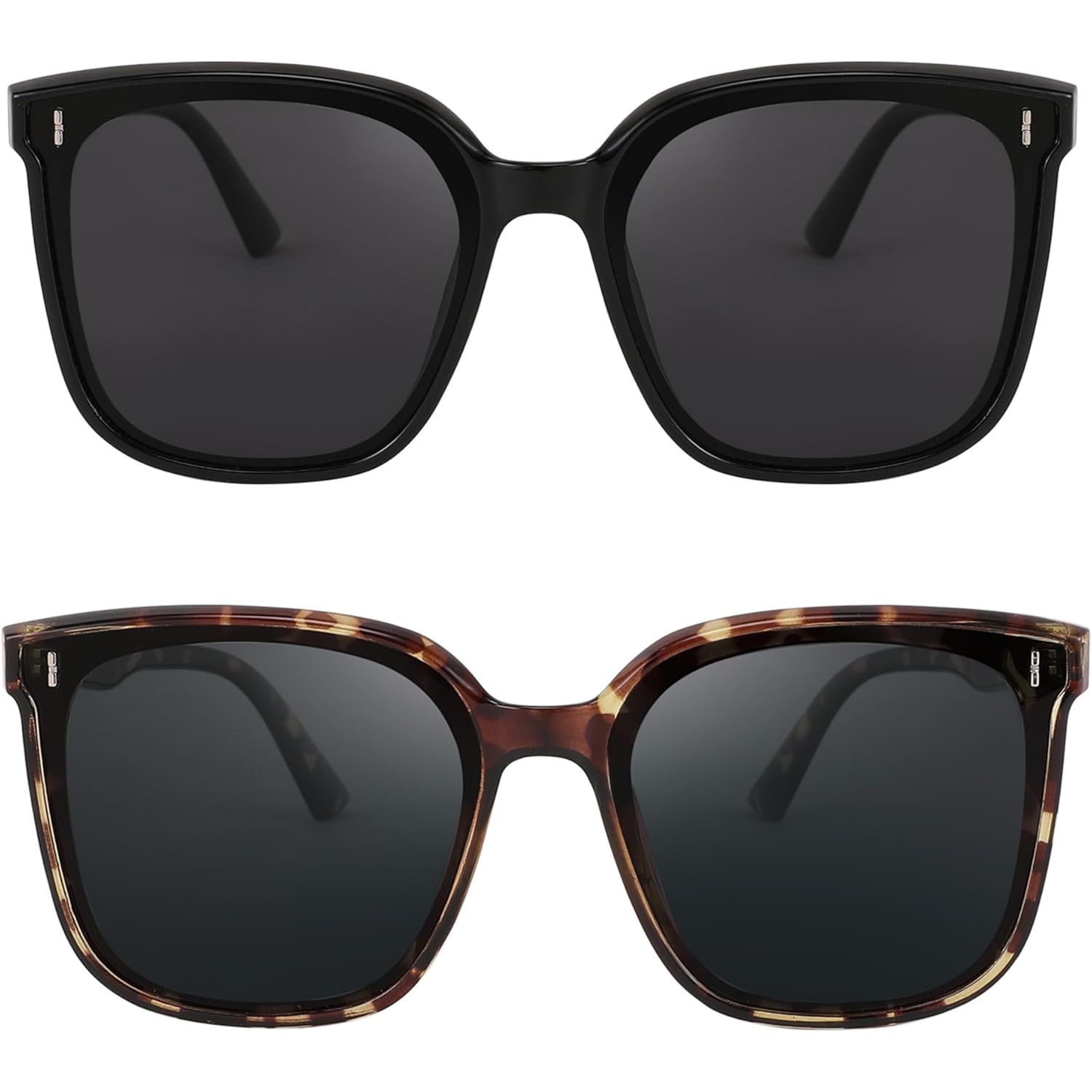 FEISEDY Women Oversized Vintage Polarized Sunglasses Square Cute Trendy Classic Simple Men B2758