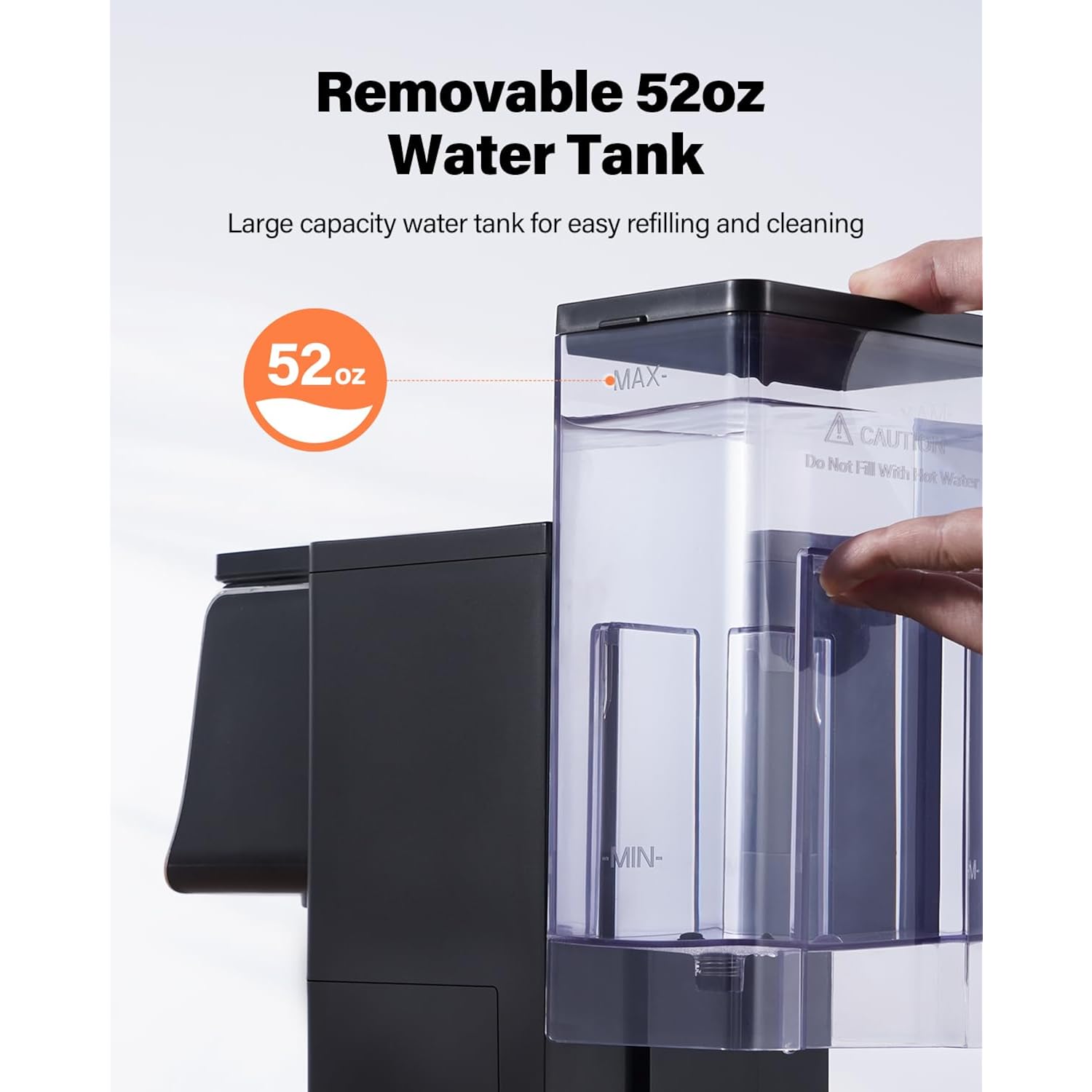 K Cup Coffee Maker With Bold Setting, Single Serve Hot & Iced Coffee Maker for K-Cup and Grounds, 52 Oz Removable Water Tank, 6 to 14oz Brew Size, Pod Coffee Machine With Reusable Filter,(Black)