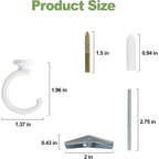 Ceiling Hooks For Hanging Plants - 2 Pack Heavy-Duty Metal Swag Hooks | Metal Hooks Hold Hanging Plants And Lights From Ceilings Or Walls Indoors Or Outdoors; Mounting Hardware Is Included.