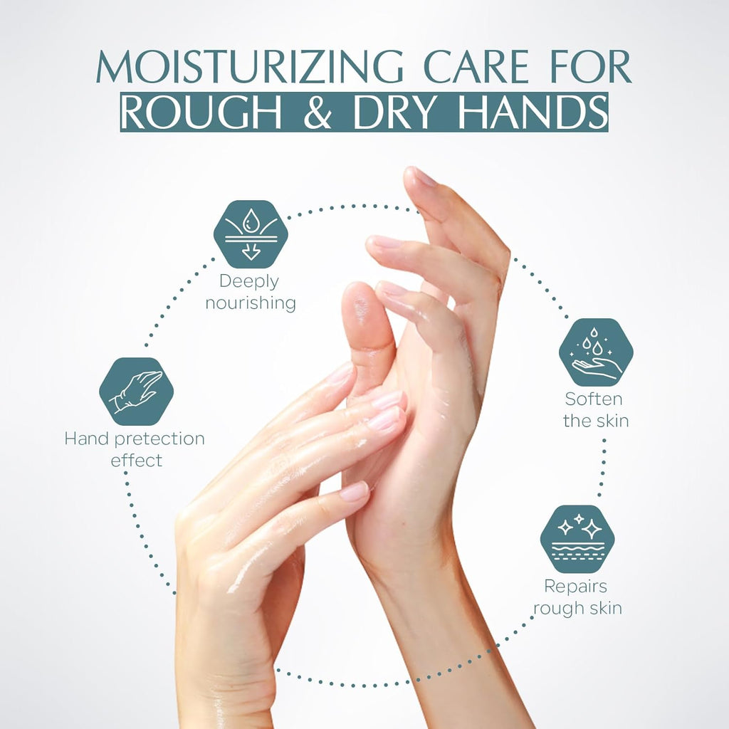 5 Pairs Hand Mask with Niacinamide, Deeply Moisturizing Hydrating Hand Masks for Dry Cracked Skin with Shea Butter, Dead Skin Remove, Easy to Use Exfoliating Glove Design for Women Men