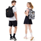 Zorfin 26L Black Backpack For College, And Travel: Water Resistant Bookbag