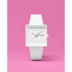Swatch Square Bioceramic Unisex Watch Casual Bioceramic White Quartz Waterproof What If…Allwhite?