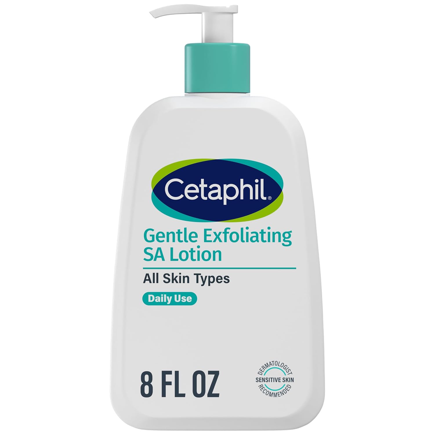 Cetaphil Gentle Exfoliating Sa Face Lotion, Lightweight Moisturizer For All Skin Types, 8 Oz Pump Bottle, Salicylic Acid, Mandelic Acid & Gluconolactone, Gently Exfoliates, Dermatologist Recommended