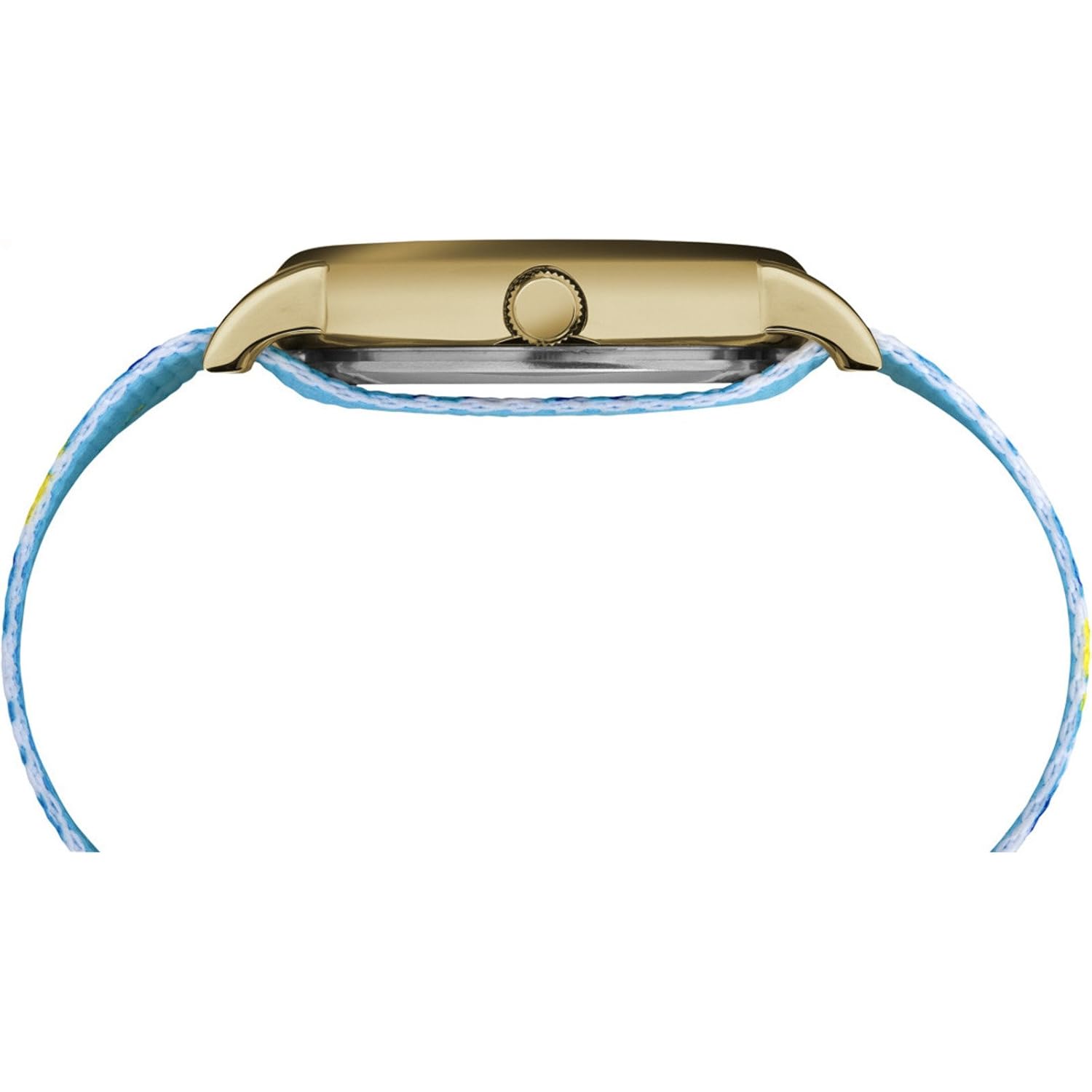 Timex Women's 'Weekender Preppy Floral' Quartz Brass and Nylon Casual Watch, Color:Blue (Model: TW2P901009J)