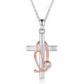 Sterling Silver Stethoscope Cross Necklace Earrings Bracelet Ring Women Medicine Pendant Jewelry Nurse Doctor Graduation Gift for Medical Student