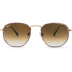 Pro Acme Small Square Sunglasses for Women Men 100% Real Glass Lens Hexagonal Frame