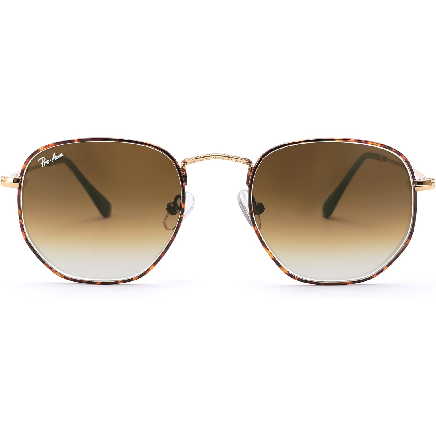 Pro Acme Small Square Sunglasses for Women Men 100% Real Glass Lens Hexagonal Frame
