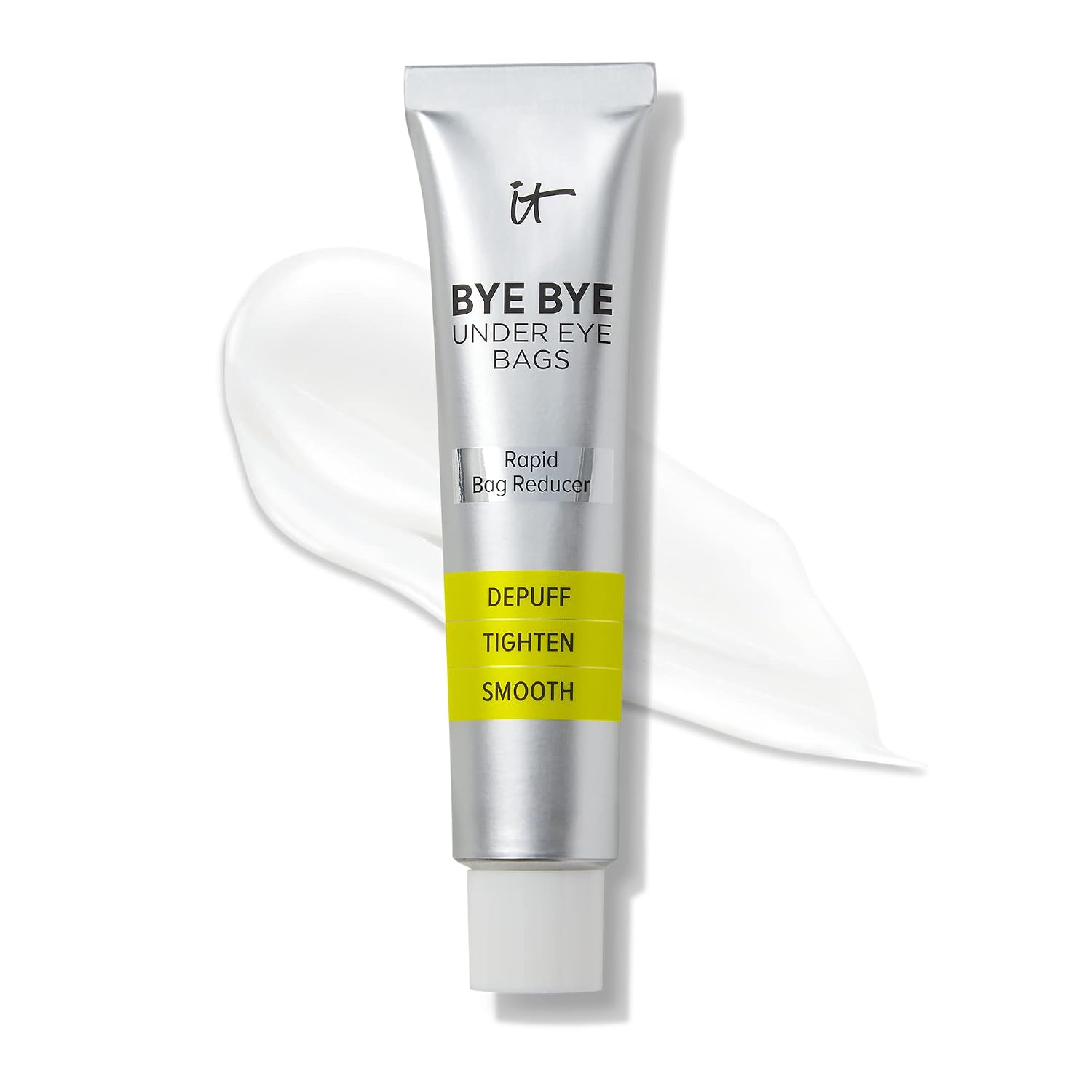 It Cosmetics Bye Bye Under Eye Bags Daytime Treatment - Temporary Eye Bag Reducer & Undereye Corrector, Smooths & Reduces Look Of Wrinkles & Fine Lines, Transparent Finish - 0.5 Oz