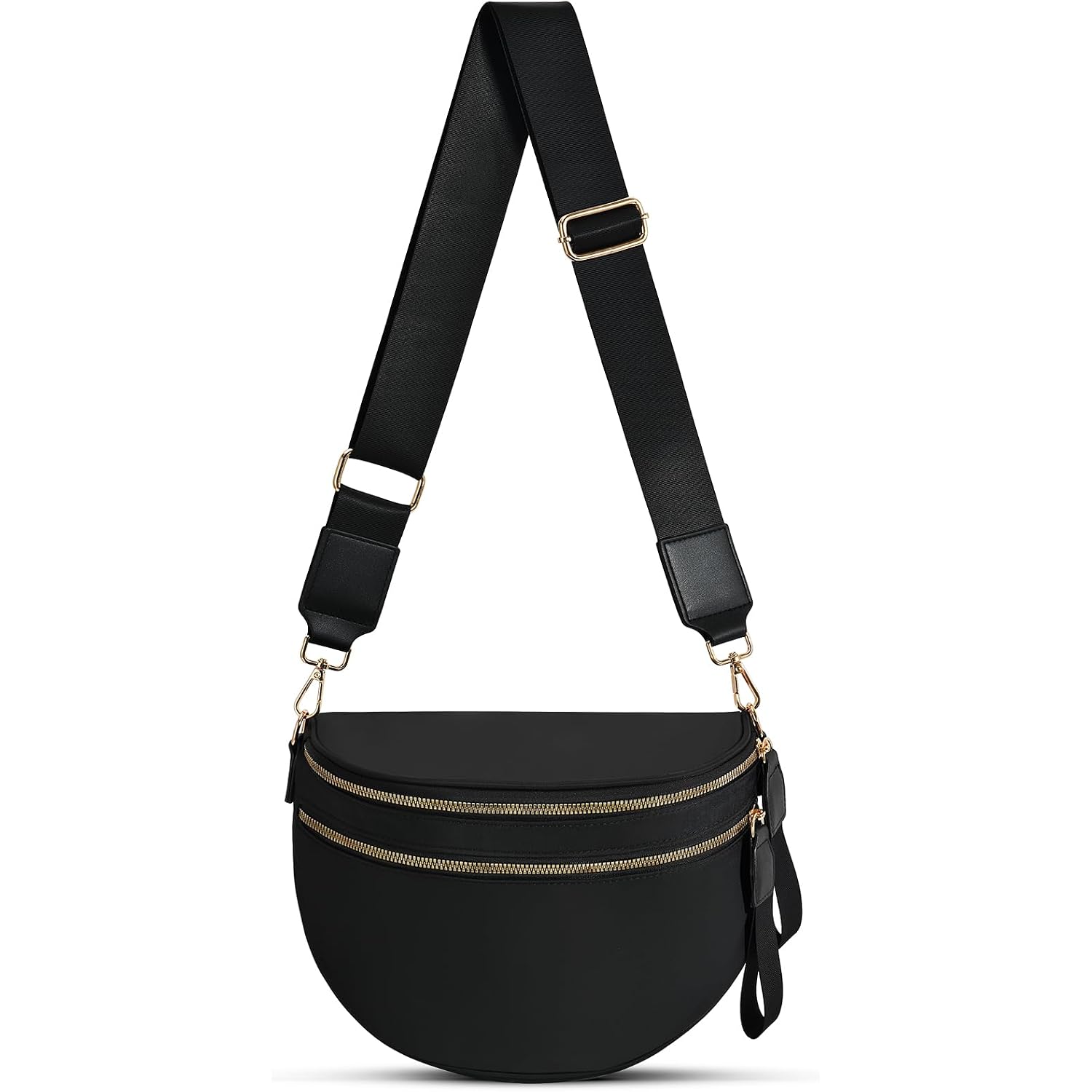 Checkered Nylon Crossbody Bag Bum Bag For Women Mom Large Checkered Fanny Packs With Adjustable Strap