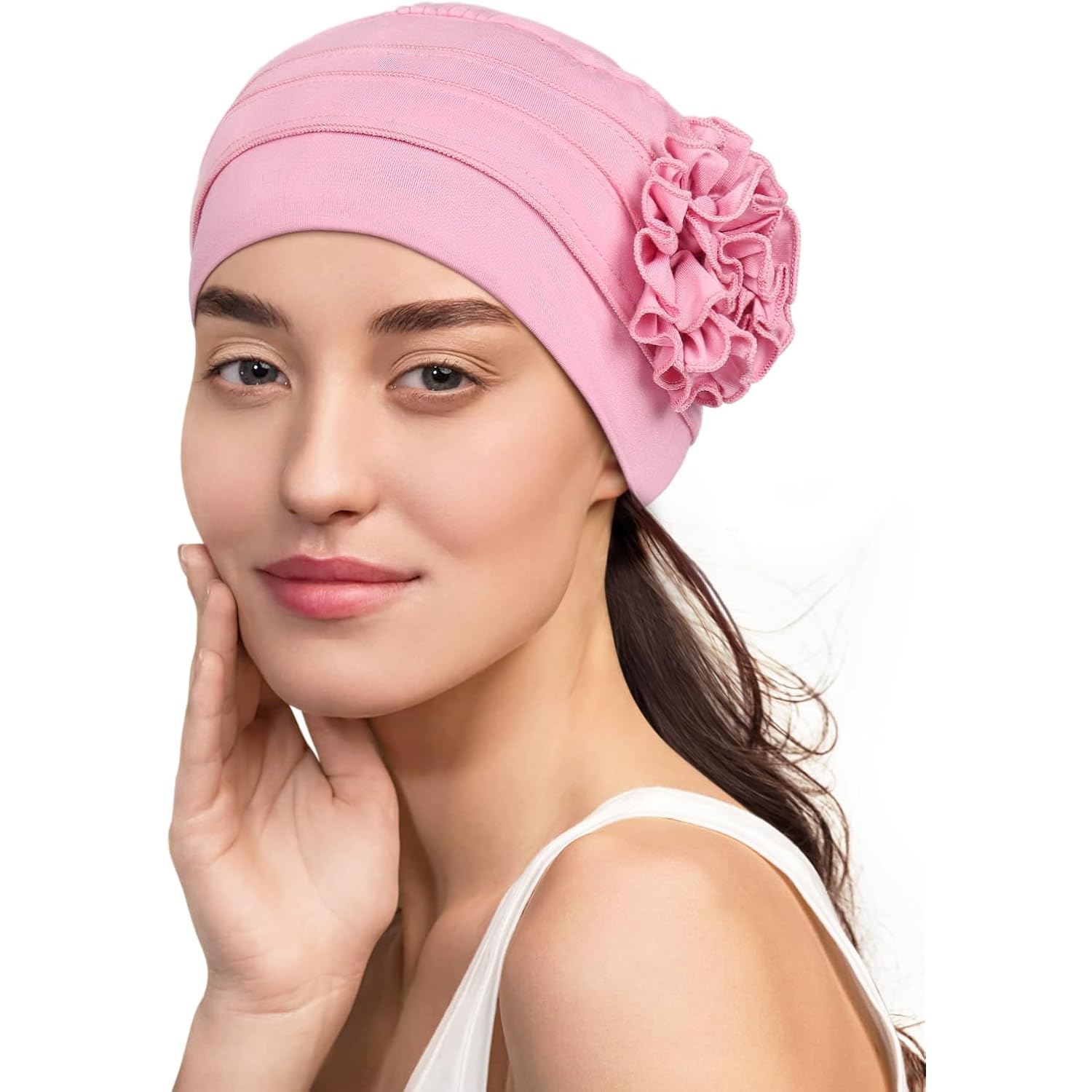 Chemo Headear for Women Soft Cancer Headwear Pink