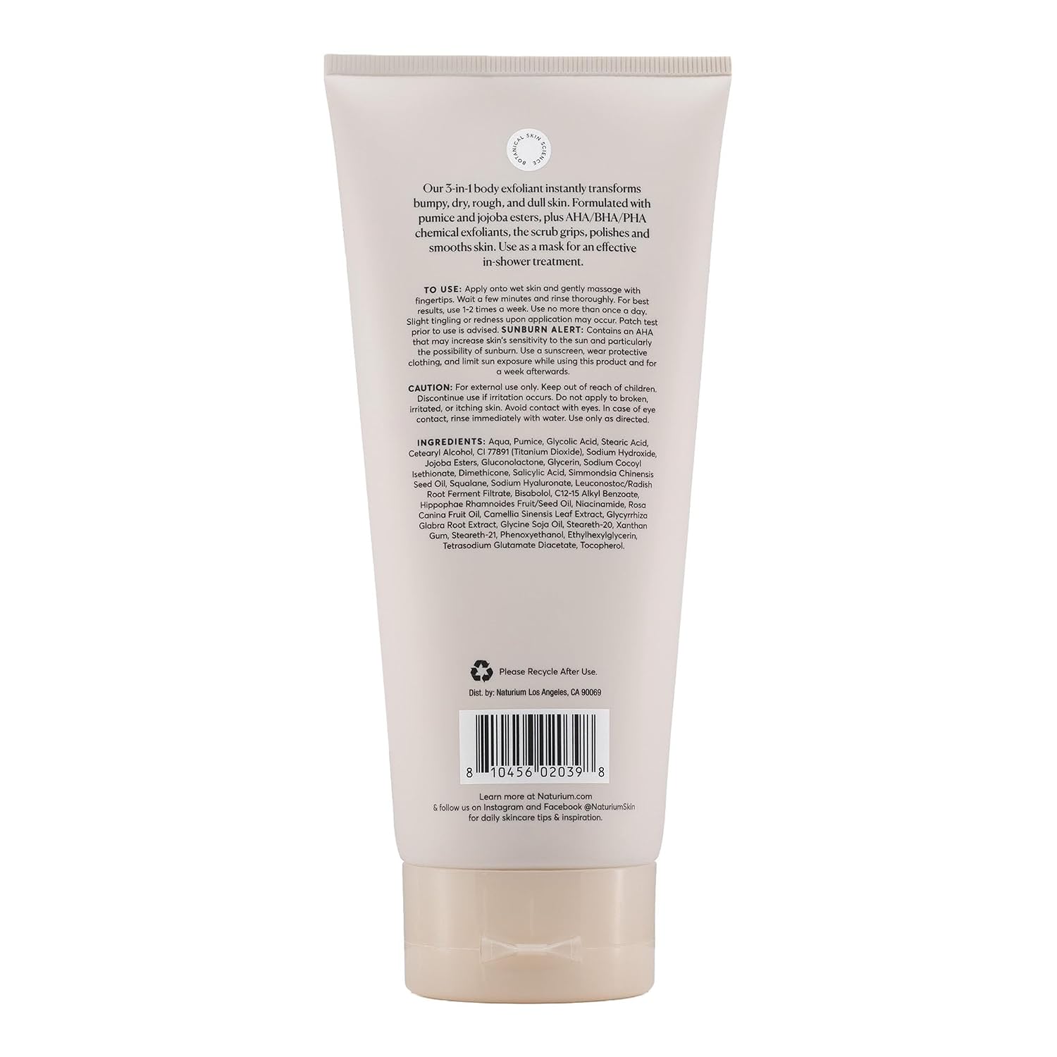 Naturium Kp Body Scrub & Mask For Keratosis Pilaris, Bump Eraser Shower Scrub & Exfoliator For Skin, 8 Oz