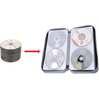Uentip Cd Case,96 Capacity Hard Plastic Dvd Case Holder For Car Home Travel | Cd Dvd Storage,Zipper Closure,Scratch-Resistant Sleeves,Stay Away Dust And Damp,Storage Music Video Gaming Discs Blu-Ray