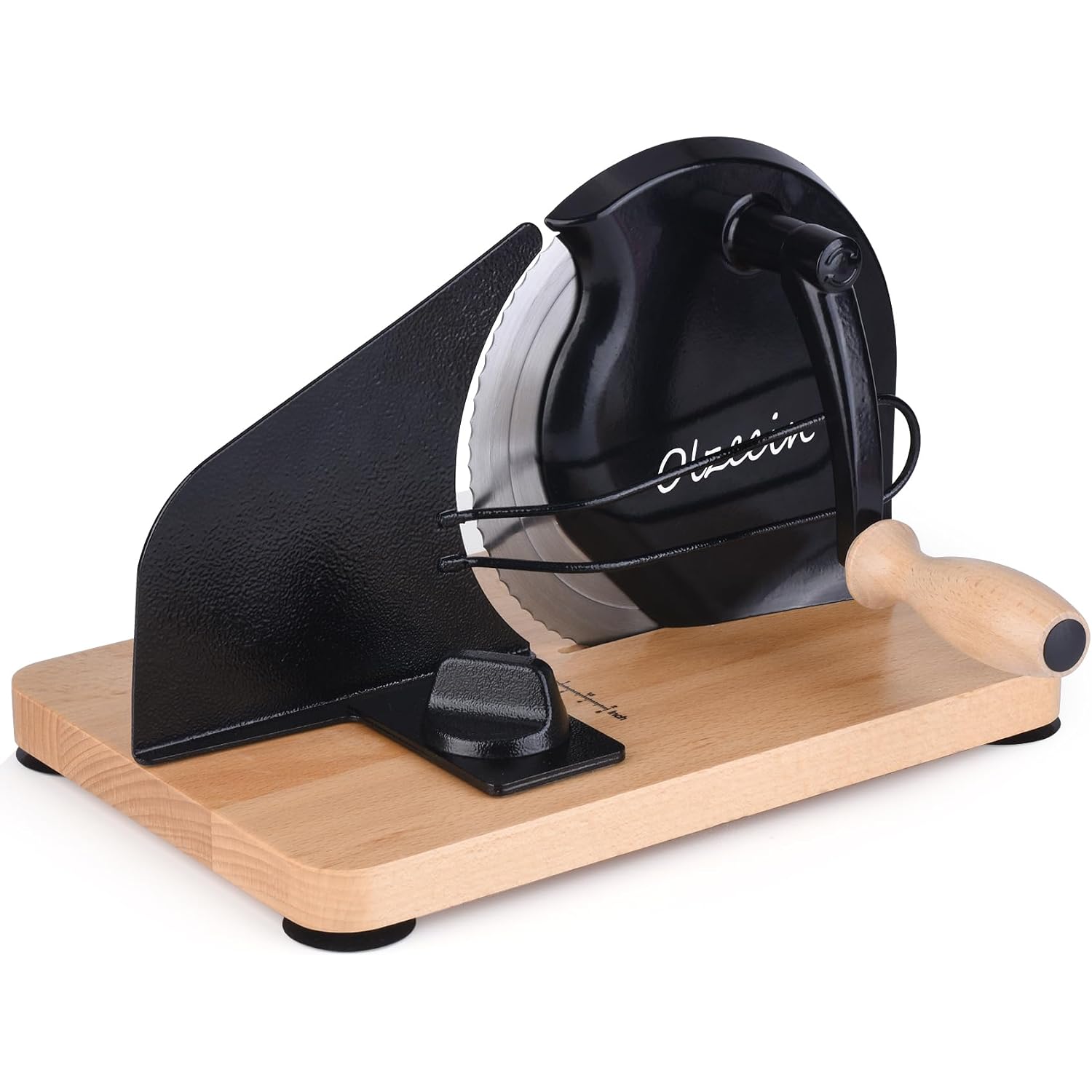 Manual Bread Slicer For Homemade Sourdough Bread, Hand Crank Bread Slicer With Scale Line, Metal Guide & Adjustable Thickness Bread Loaf Slicer, Sharp Blade Bread Cutter For Sourdough Bread (Black)