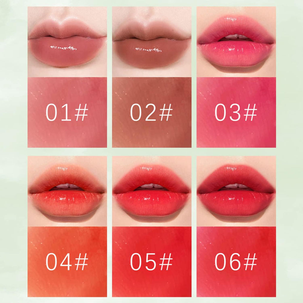 6 Colors Lip Tint Stain Set, Korean Lip Gloss, Mini Liquid Lipstick, Lip Tint Set, Lip Stain Long Lasting Waterproof, Non-Stick Cup, High Pigment, Cute Stuff, Lip Makeup