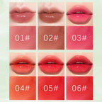 6 Colors Lip Tint Stain Set, Korean Lip Gloss, Mini Liquid Lipstick, Lip Tint Set, Lip Stain Long Lasting Waterproof, Non-Stick Cup, High Pigment, Cute Stuff, Lip Makeup