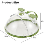 Uforu Microwave Splatter Cover With Water Steamer,Upgraded Foldable 10 Inch Microwave Cover For Food,Clear Plastic Plate Cover With Handle,Space-Saving Splatter Guard For Microwave