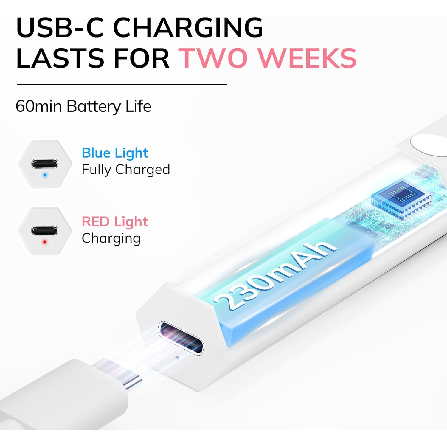 Lavinda Handheld UV Light for Gel Nails, Mini Nail Lamp, Portable Cordless Rechargeable UV Led Nail Lamp Nail Dryer for Fast Curing Gel Polish USB Flashlight for Home DIY Manicure