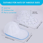 Hat Washer Cage Hats Cleaner, 4Pcs (2 Cages + 2 Bags) Hat Washer For Washing Machine,Suitable For Washing Machines Or Dishwashers, Various Sizes Of Flat And Curved Baseball Cap Cleaning Machines