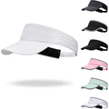 Sports Sun Visor with Reflective Brim for Men Women, Lightweight Soft Quick-Dry Visor Hat, Packable Tennis Golf Running Visor