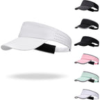 Sports Sun Visor with Reflective Brim for Men Women, Lightweight Soft Quick-Dry Visor Hat, Packable Tennis Golf Running Visor