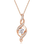 Diamond Necklace for Women, 0.85 Carat 14K Gold Plated 925 Sterling Silver IGI Certified LAB GROWN Diamond Necklaces(D-E Color, VS Clarity)