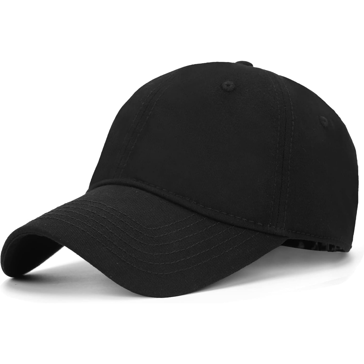 Oversize XXL Baseball Cap for Big Heads 23.6"-25.6", Extra Large Cotton Baseball Hat, Plus Size Unstructured Dad Hats