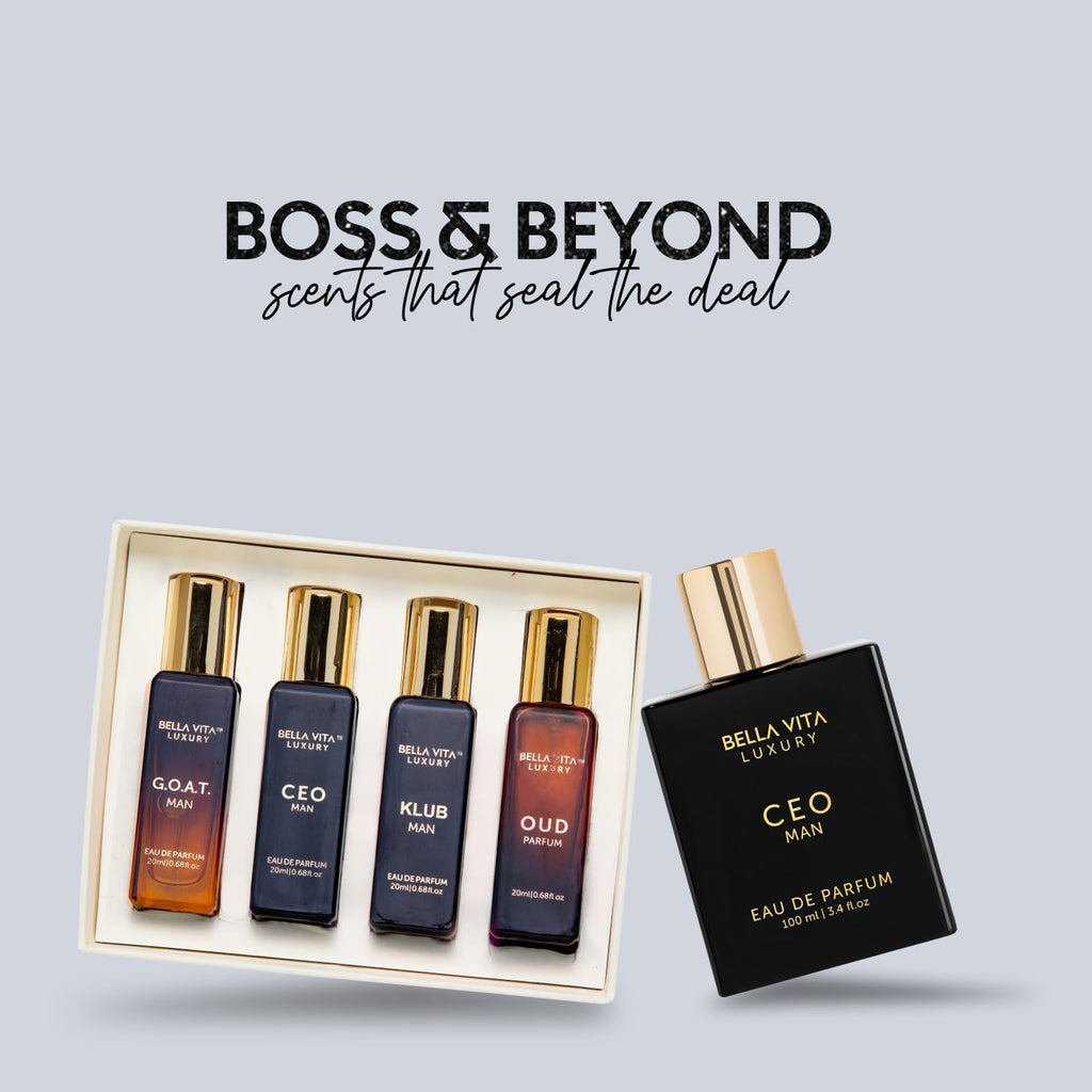 Bellavita Luxury Ceo Man & Mens Gift Set Perfume Cologne For Men Combo| Long-Lasting Men'S Cologne With Lemon, Lavender, Tonka & Agarwood Perfume For Men
