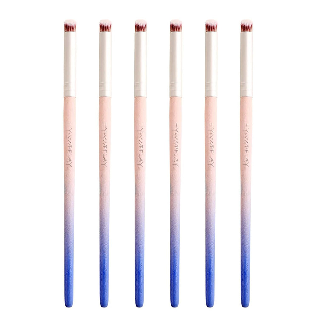 6pieces Ombre Nail Brush Wood Nail Pen Ombre Brush for Gel Nails Nail Gradient Brush Nail Design Brushes Nail Painting Kit Nail Art Tools Acrylic Nail Accessories