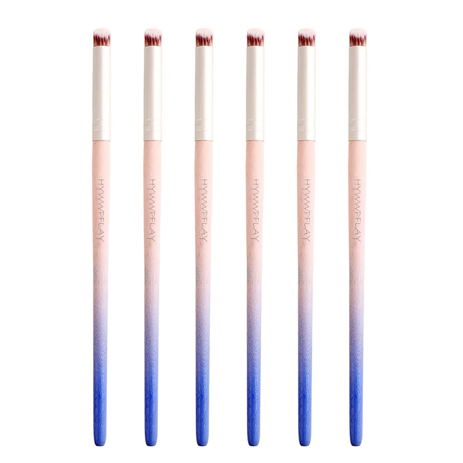 6pieces Ombre Nail Brush Wood Nail Pen Ombre Brush for Gel Nails Nail Gradient Brush Nail Design Brushes Nail Painting Kit Nail Art Tools Acrylic Nail Accessories