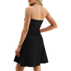 Ofeefan Womens Tube Dresses Strapless Homecoming Graduation Formal Party Club Mini Dress Date Outfits