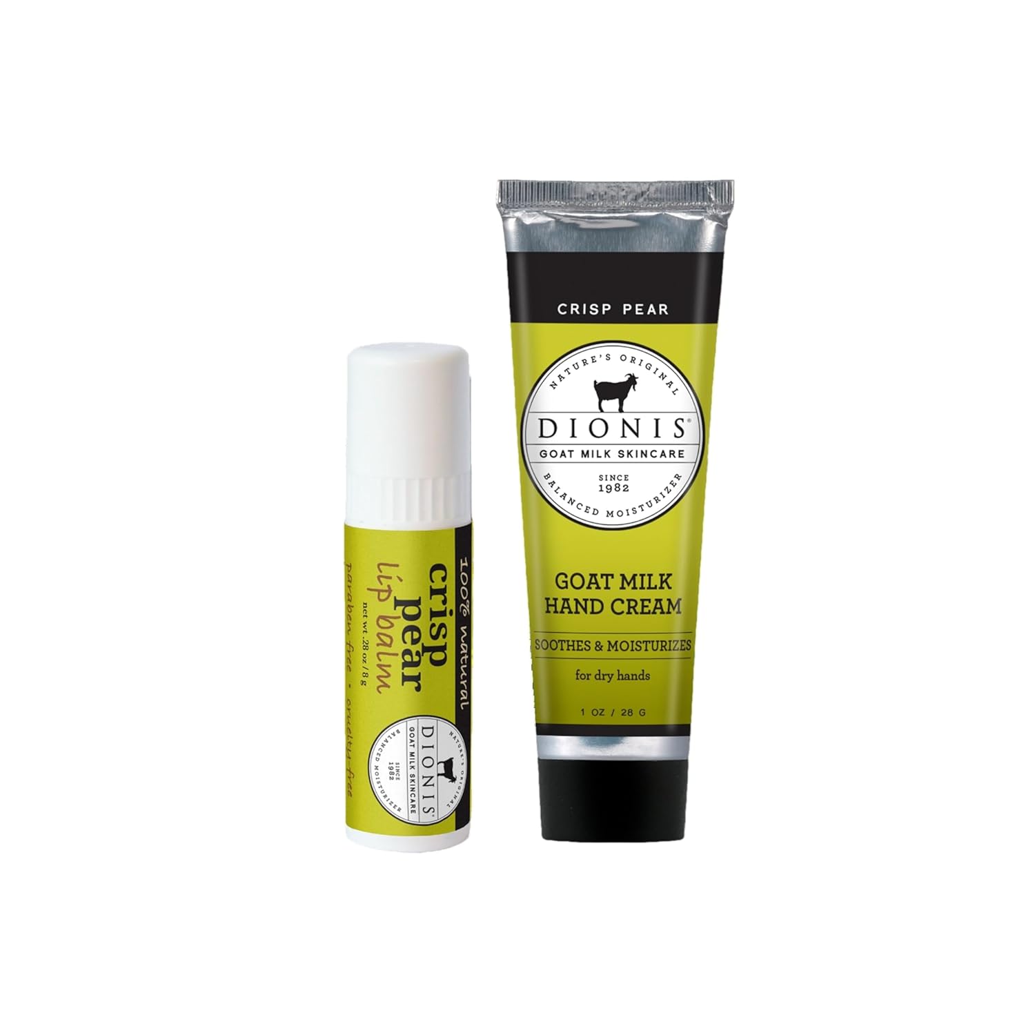 Dionis Goat Milk Crisp Pear Hand Cream and Lip Balm Set